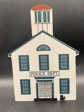 Vintage Cat's Meow Wood 1987 Police Department